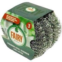 Addis Fairy Steel Scouring Pad (Pack of 3) in Dark Grey