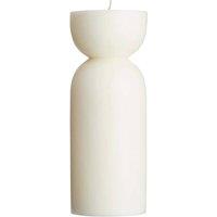 Originalhome Unscented Cotton Candle, 88 Hour Burn Time, 20cm in Off-White