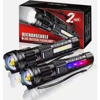 VOGREX 2X 990000000LM Super Bright Flashlight LED Powerful Torch in Black