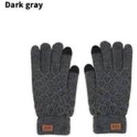 Havendro Dark gray Unisex Warm Thick Thermal Woolly Knitted Stretch Gloves in Dark Grey