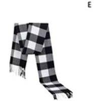 Havendro Black&Grey&White Unisex Scarf Warm Winter Soft Striped Scarf