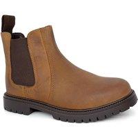Frank James Men's Leather Chelsea Ankle Boots in Chocolate | Size: 6
