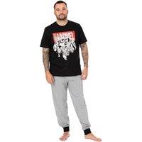 Marvel Men's Short Sleeve Long Leg Pyjama Set | Black | Official | Size: Small