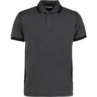 Kustom Kit Men's Tipped Classic Polo Shirt in Grey | Size: Large