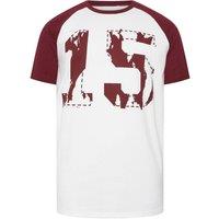 BadRhino Men's Raglan Football T-Shirt in White | Size: 5-6XL