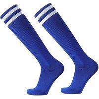 Floso Men's Striped Hockey Socks (Pack of 3) in Blue | Size: 6-11