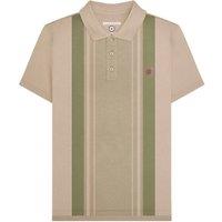 Lambretta Men's SS25 Classic Polo Shirt in Stone | Size: 3XL