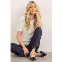 Klass. Women's Textured Short Sleeve Lightweight Jumper | Size: 2XL