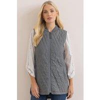 Klass. Women's Lightweight Quilted Gilet in Grey | Size: Small