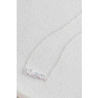 Mia Gioielli Women's Sterling Silver CZ Leaf Necklace | Size: 45 cm