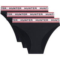 Hunter Women's 3 Pack High Leg Tanga in Black | Size: Medium