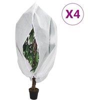 Berkfield Home Plant Fleece Covers with Zip 4 pcs 70 g/m 3.14x2.5 m in White