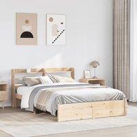 Berkfield Home Bed Frame with Headboard without Mattress 150x200 cm King Size in Brown