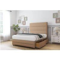 Comfort Beds Zoya Dumfries Divan Base 2 Drawers - 26 Headboard-Footboard in Light Brown | Size: Super King