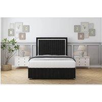 Comfort Beds Boston Gold Plush Divan Base No Drawers - 54 Headboard-Footboard in Black | Size: King