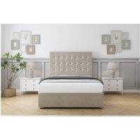 Comfort Beds Savannah Plush Divan With Mattress 2 Drawers-54 Headboard in Cream | Size: Single
