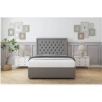Comfort Beds Rio Dumfries Divan Set 2 Drawers-26 Headboard in Light Grey | Size: Super King