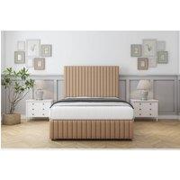 Comfort Beds Khloe Dumfries Divan Set No Drawers-26 Headboard-Footboard in Light Brown | Size: Small Single
