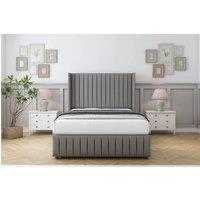 Comfort Beds Chester Dumfries Divan Set No Drawers-54 Wingback-Footboard in Light Grey | Size: Double