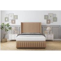 Comfort Beds Chester Dumfries Divan Set 2 Drawers-54 Wingback-Footboard in Light Brown | Size: King