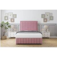Comfort Beds Arizona Plush Divan With Mattress 2 Drawers Right Side -54 Headboard-Footboard in Pink | Size: Super King