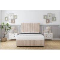 Comfort Beds Lorenzo Naples Divan Set 4 Drawers-26 Headboard-Footboard in Light Sand | Size: Small Double