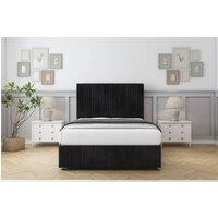 Comfort Beds Lorenzo Naples Divan Set 2 Drawers-54 Headboard-Footboard in Black | Size: Super King