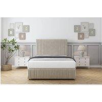 Comfort Beds The Foxy Plush Divan Set 2 Drawers-26 Headboard-Footboard in Cream | Size: Small Single