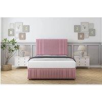 Comfort Beds The Foxy Plush Divan With Mattress 2 Drawers Foot-End -54 Headboard-Footboard in Pink | Size: Super King