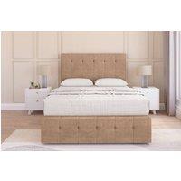 Sloomy Cambridge Naples Divan Set 2 Drawers - 54 Headboard-12 Footboard in Light Sand | Size: Double