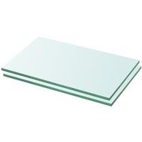 Berkfield Home Shelves 2 pcs Panel Glass Clear 30x12 cm