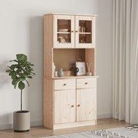 Berkfield Home Highboard ALTA 77x35x165 cm Solid Wood Pine in Brown | Size: 77 x 35 x 165 cm