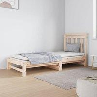 Berkfield Home Pull-out Day Bed 2x(90x190) cm Solid Wood Pine in Brown