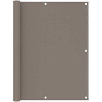 Berkfield Home Balcony Screen Taupe 120x400 cm Oxford Fabric in Beige