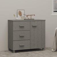 Berkfield Home Sideboard HAMAR Light Grey 90x40x80 cm Solid Pinewood | Size: 90 x 40 x 80 cm