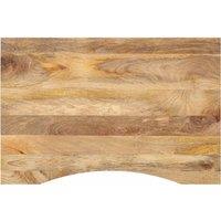 Berkfield Home Desk Top with Curve 80x60x2.5 cm Solid Wood Rough Mango in Brown