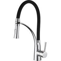 Heable Sleek Kitchen Sink Mixer Tap With Dual Function Sprayer in Silver
