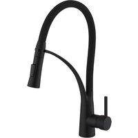 Heable Matte Black Kitchen Sink Mixer Tap with Dual Function Sprayer