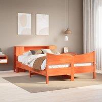 Berkfield Home Bed Frame without Mattress Wax Brown 160x200 cm Solid Wood Pine