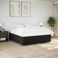 Berkfield Home Bed Frame without Mattress BlackSuper King Fabric in Black | Size: Super King