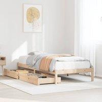 Berkfield Home Bed Frame without Mattress 90x200 cm Solid Wood Pine in Brown