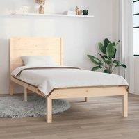 Berkfield Home Bed Frame Solid Wood Pine 90x200 cm in Brown