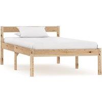 Berkfield Home Bed Frame Solid Pine Wood 100x200 cm in Brown