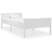 Berkfield Home Bed Frame Solid Pinewood White 90x200 cm