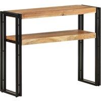 Berkfield Home Console Table 90x30x75 cm Solid Acacia Wood in Brown | Size: 90 x 30 x 75 cm