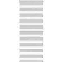 Berkfield Home Zebra Blind Light Grey 60x100 cm Fabric Width 55.9 cm Polyester