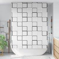 Berkfield Home Shower Roller Blind 160x240 cm Fabric Width 156 cm in Black
