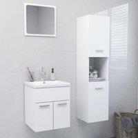 Berkfield Home Bathroom Furniture Set White Engineered Wood