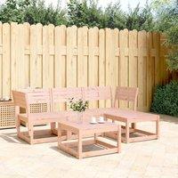 Berkfield Home 4 Piece Garden Lounge Set Solid Wood Douglas in Brown