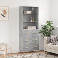 Berkfield Home Highboard Concrete Grey 69.5x34x180 cm Engineered Wood